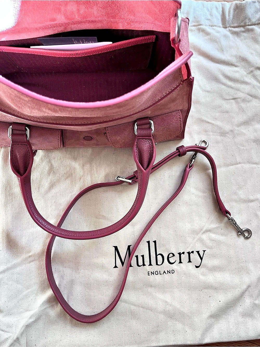 Mulberry Small Roxanne Pink Scrumpy Suede - Picture 7 of 7